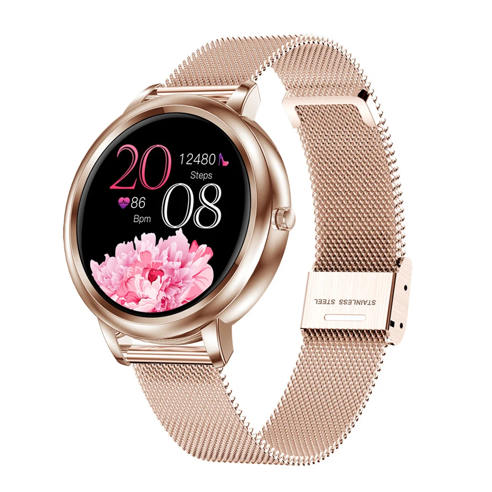 US $24.97 MK20 Smart Watch 2020 Full Touch Screen 39mm diameter Women Smartwatch for Women And Girls Compatible With Android and IOS