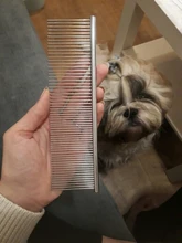 FATHIN-elementos para el cuidado de mascotas, peines de aseo para perros, cepillo de acero inoxidable M L XL para perros pequeños y grandes