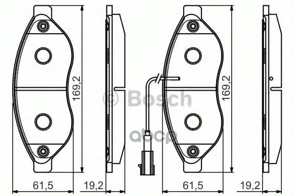 Колодки Тормозные Дисковые Premium 2, Передн, Fiat: Ducato 06- Bosch арт. 0986495096