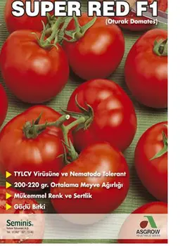 

Super Red Hibrit 1000 Adet Domates Tohumu