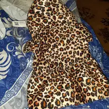 Abrigo con tutú y estampado de leopardo para perros y cachorros ropa de invierno con capucha, chaqueta reversible para perros pequeños