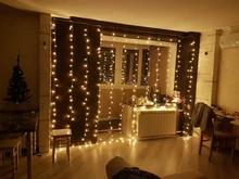 Light Led Curtain-String Window-Decor Christmas Garland Patio Xmas Party 220V EU AIFENG