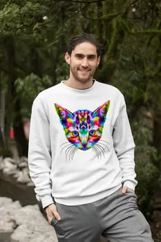 

Angemiel Wear Colorful Cat Sweatshirt