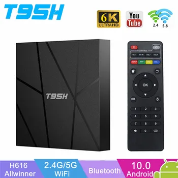 

T95H Android 10 Smart TV BOX Allwinner H616 4GB 64GB Voice Assistant 5G Wifi 6K Media Player Youtube Netfilx Google Set Top Box