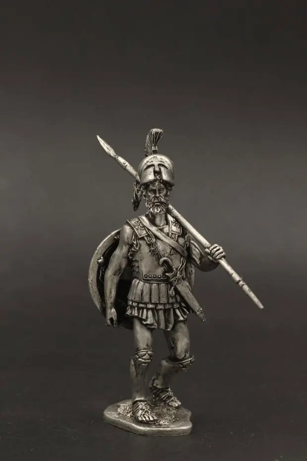 

1:32 Scale Tin Metal Ancient Greece BC 5th Century Crete Heavy Infantry Static 54 mm Soldier Figure Statuette Miniature Model