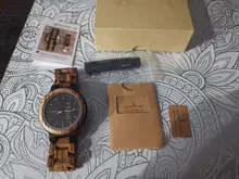 BOBO BIRD-reloj analógico de madera para hombre, accesorio de pulsera resistente al agua con indicador de fecha y calendario, complemento masculino de marca de lujo con diseño moderno e informal, perfecto para regalo