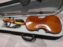 TONGLING-violín de madera maciza con acabado mate para niños, caja para principiantes, cuerdas para arco silenciosas, 4/4, 3/4, 1/4, 1/8