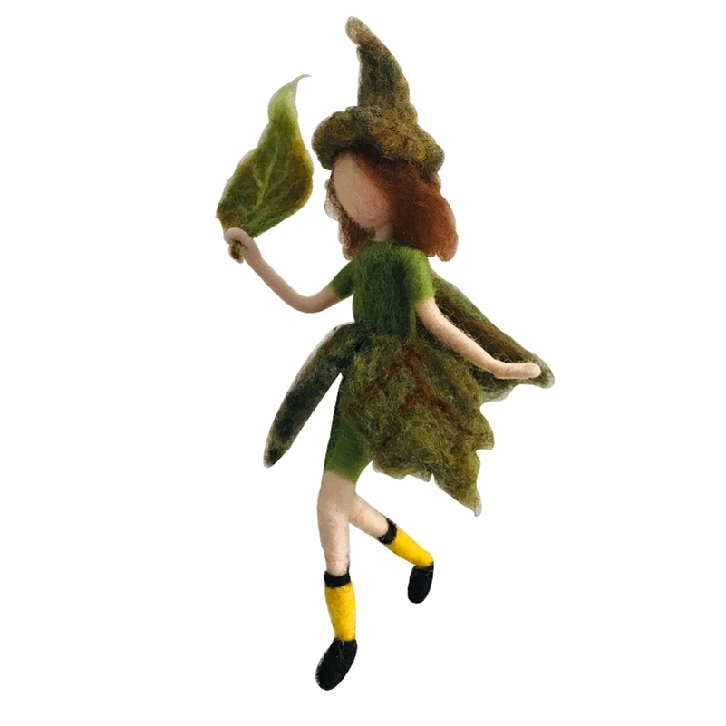 

Needle Felting Kit for Beginners Green Princess, Gift for Mom, Felting Mat, Felting Needles, Video Manual, Height 10cm (4")