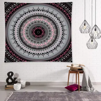 

2019 Mandala Polyester Square Tapestry Wall Hanging Carpet Throw Yoga Mat for Home Bedroom Decoration