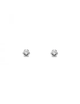 

Silver earrings Flower in circon 2 mm