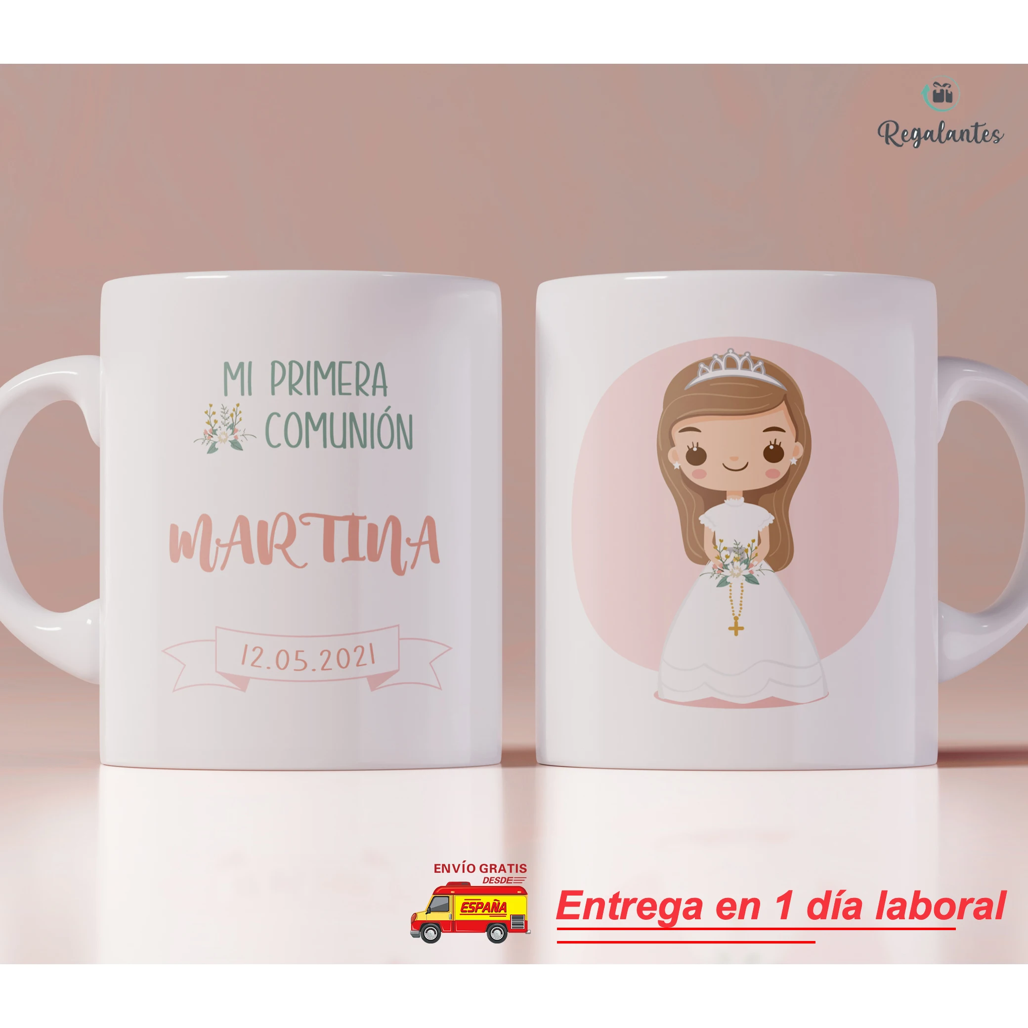 taza primera comunión niña personalizada :: detalles & regalos :: detalles  & regalos para comuniones