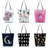 Chubby Cat Printed Handbags Lovely Fashion Women's Bag Animal Pretty Shoulder Bag High Capacity Women's Bag Eco Friendly Tote 5