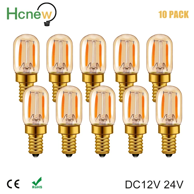 Hcnew DC12V 24V Led Lampe E12 E14 T22 1W Led Cob Filament Bub DC AC Kerze