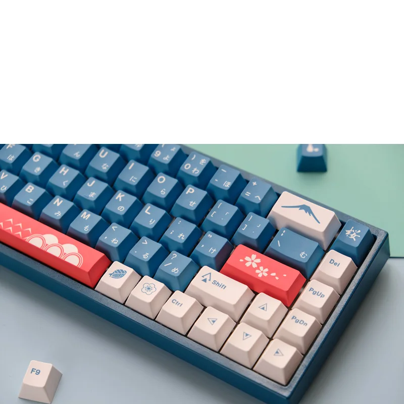 Chaves Gmk Fuji Mountain Keycaps Cherry Perfil Pbt 5-sided Tintura Sublimação Teclado Mecânico Keycap para mx Switch 61 64 68 129 - Imagem 3
