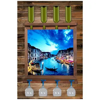 

Wall Art Picture Wall Mounted Wine Whiskey Beer Bottle Rack Holder Kitchen Bar Living Room Exhibition Wine Rack Wall Decor