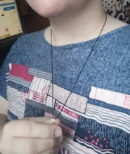 Collar de cadena de cuero negro para mujer y hombre, cuerda trenzada encerada hecha a mano, collar con cierre de acero inoxidable, joya con cadena y pendiente