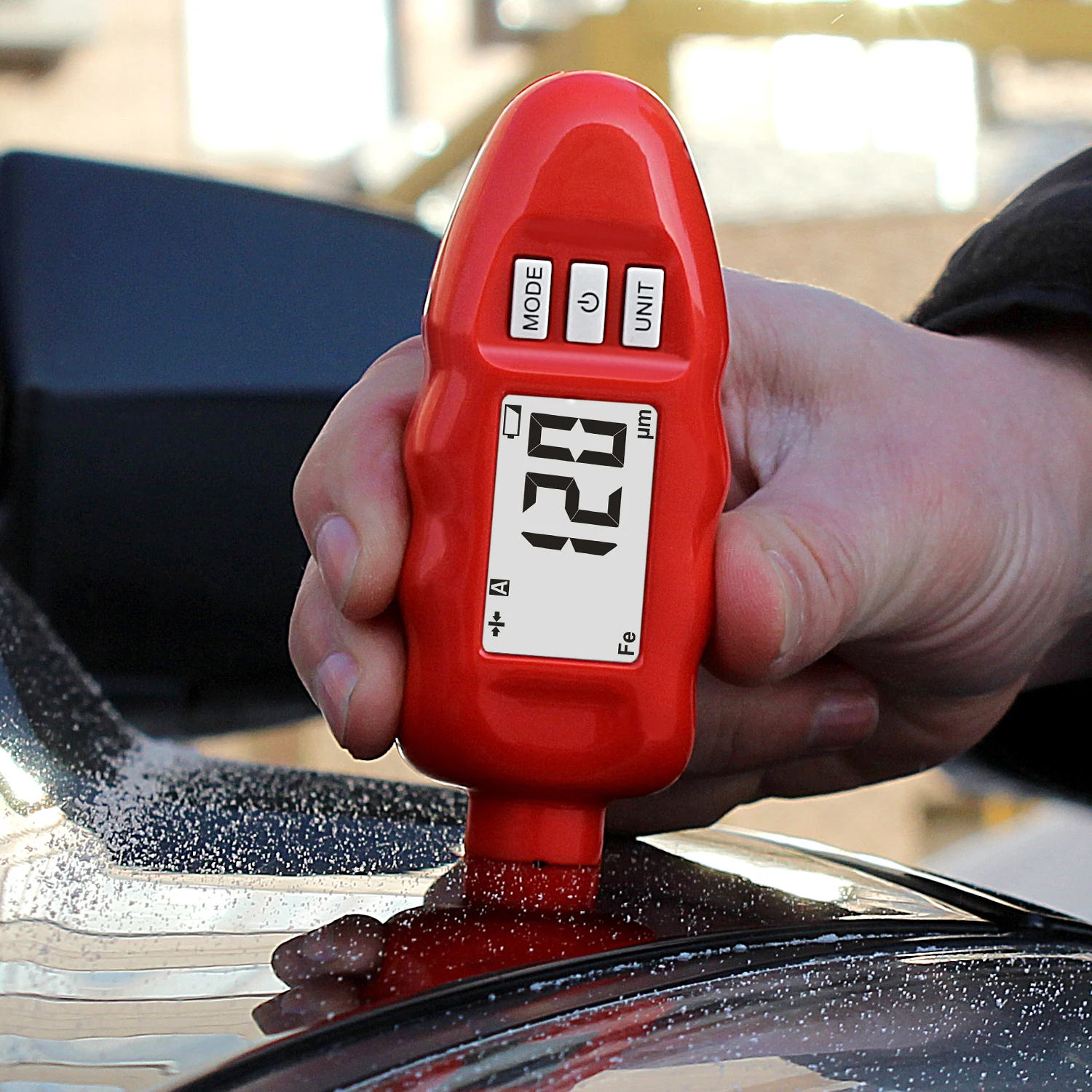 Толщиномер покрытий CARSYS DPM-816 PRO Быстрые измерения по черным и цветным металлам(0-3 мм) пр-во Россия(красный