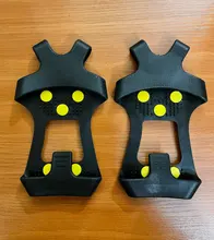 1 par S-XXL 10 pendientes Anti-Skid hielo de nieve escalada zapatos picos agarres para hielo tacos crampones invierno escalada antideslizante cubierta de zapatos
