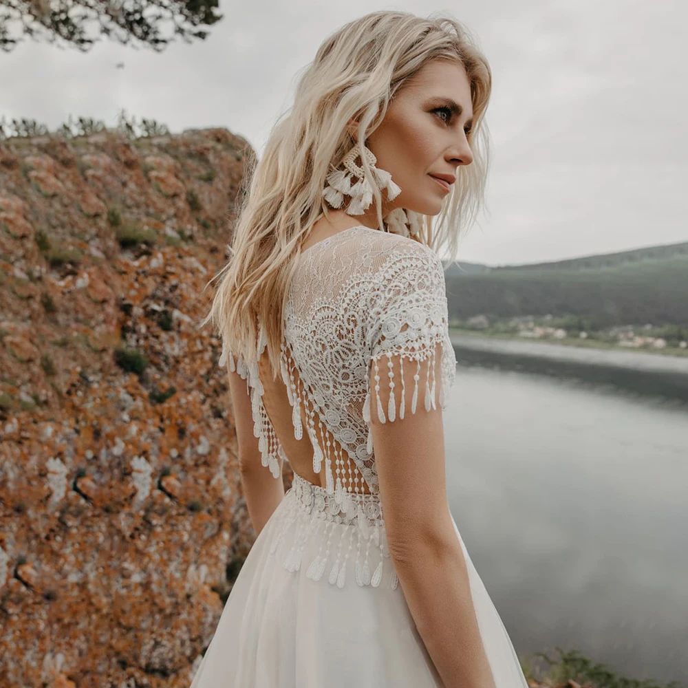 Macramé Vestido Boho Blanco Novia Ahorra A Lo Grande En Compras Al