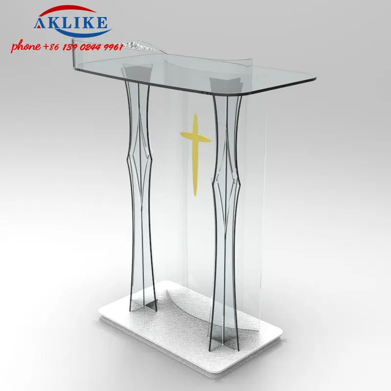 

2024 AKLIKE The Latest Pulpit Stand For Church Lectern Podium Size Acrylic Pulpito Para Iglesia Other Commercial Free Shipping