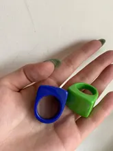 Anillos Vintage de resina negra con diseño geométrico para mujer, joyería de moda, anillo Simple para niña, venta al por mayor