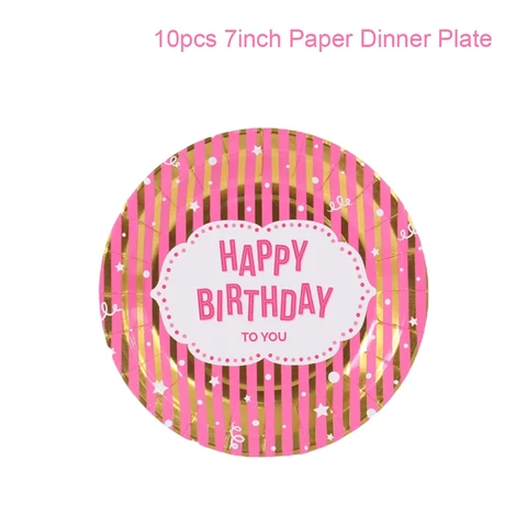 Birthday Disposable Tableware Boy Girl First Birthday Party Birthday Banner One 1 Year 1st Birthday Baby Shower Decoration