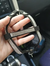 Suave de cuero de gamuza de arnés para perro Cachorro de diamantes de imitación chaleco para gatos mascota Mascotas Cachorro arneses para pequeño mediano perros Chihuahua rosa