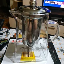 Glass Teapot Tea-Kettle INFUSER-FILTER Puer Flower Oolong Kung-Fu Heat-Resistant Stainless-Steel