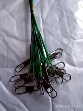 Leader Leash Swivel-Fishing-Accessory Steel-Wire 15cm-30cm Anti-Bite with Olta 20PCS