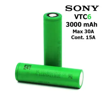 

Sony VTC6 18650 Rechargeable battery 3000mah 30A for cigarette Electronic