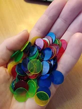 Poker-Chips Bingo-Markers Casino Plastic 4-Colors 100pcs for Fun Family Club Carnival