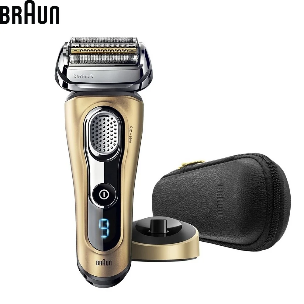 Электробритва Braun Series 9 9299s Gold с зарядной станцией и кожаным футляром | Бытовая
