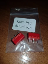 Kailh-micro interruptor para juego de competición, Botón izquierdo y derecho, GM rojo, 60M, 2 uds., puede reemplazar el micro interruptor rectangular de 3 pines
