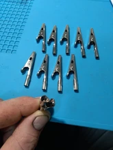 Cable Probe-Clamps Lead-Screw Electric-Test-Clips Alligator Crocodile Stainless-Steel