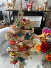 Toy Blocks Bird-Cage Bite-Toy Macaws Parrot Cockatoos Chewing Toy-Bird African Grey Large