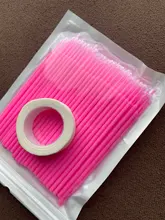 Microcepillo desechable, máscara de extensión de pestañas, Varita aplicadora, cucharas, herramientas de eliminación de pestañas, 100 Uds.