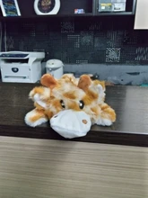 Peluche suave de cebra con sonido de tigre para mascotas, juguete para mascotas