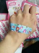 Vendas adhesivas para niños, botiquín de primeros auxilios transpirable, impermeable, yeso para heridas, dibujos animados, 100 Uds.