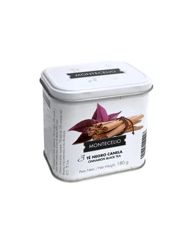 

MONTECELIO Black Tea With Cinnamon. Delicious Tea Cinnamon Intense Flavor AND Warm Fragrance. Tin Bulk 180 Grams