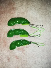 Juguetes antiestrés divertidos de 3 uds., cuentas de guisantes de juguete, colgantes de bola de estrés, aparatos blandos para Navidad