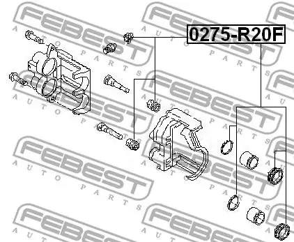 Р/к дискового тормоза Nissan Terrano II 93-06 FEBEST 0275-r20f