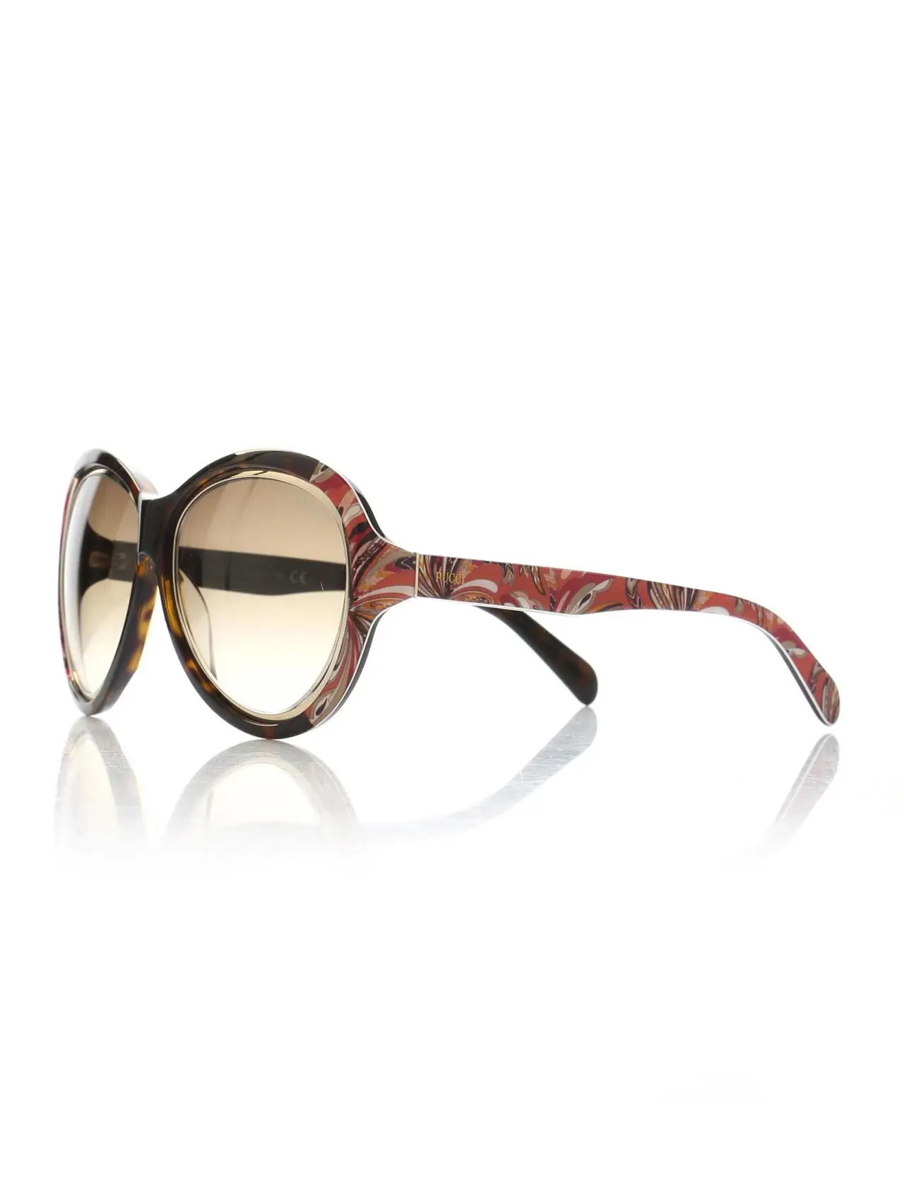 

Women's sunglasses ep 0018 56f bone Brown organic oval aval 59-15-135 emilio pucci