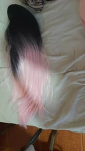 LUPU señorita Africana hermana americana con pelo recto largo para chica elfo Rosa oro variado larga Peluca de pelo sintético resistente al calor
