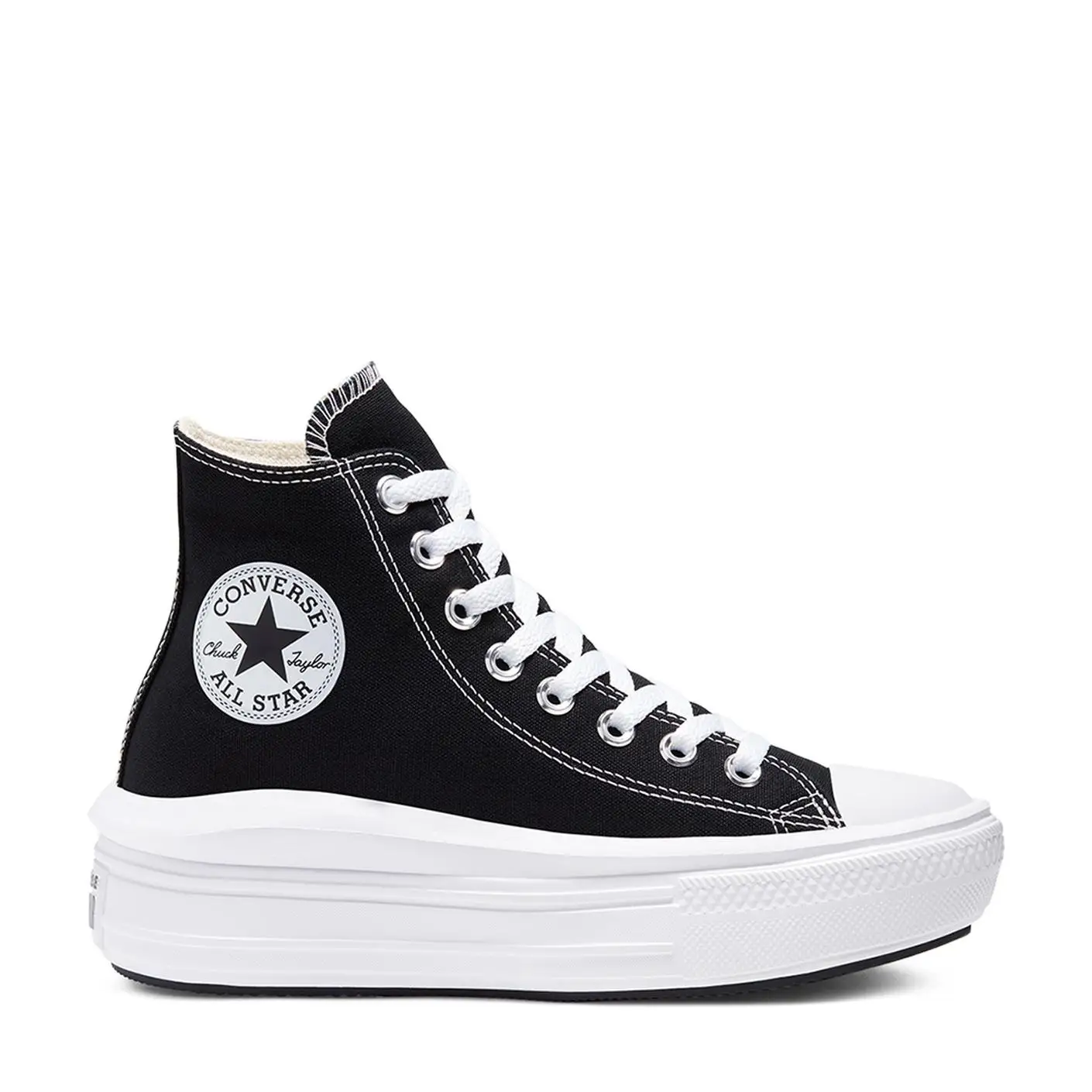 Оригинальные женские черные кроссовки Converse Chuck Taylor All Star Move на платформе Hi 568497C - 001
