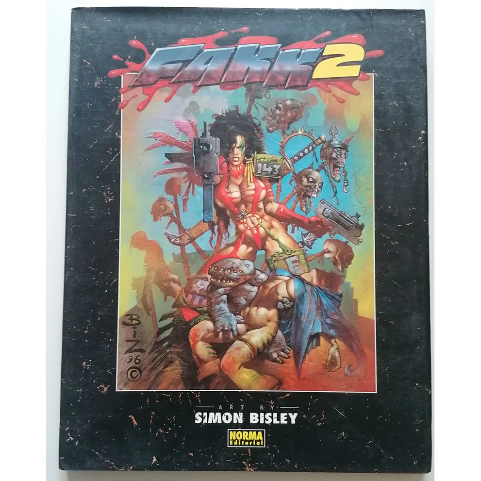 Americano, Fakk2, Ed. Standard, 1998 Anni, Cartone, Scrittore Simon Bisley, Libro D'Arte, Libro D'Arte, 1A Edizione.