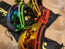 COPOZZ-Gafas de esquí de doble capa para hombre y mujer, máscara de esquí grande antiniebla, UV400, gafas de Snowboard, GOG-201 Pro