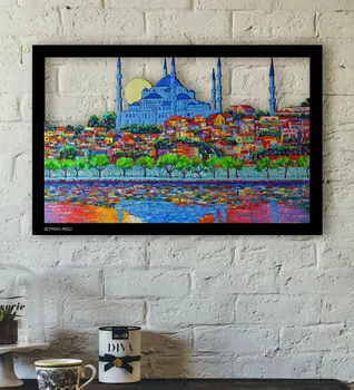 

Personalized Istanbul Sultan Ahmet Camii Themed 3D Wood Tablo-1 Quality Cost Effective Gift Design Decoration Wall