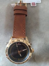 NAVIFORCE relojes deportivos para hombre superior de la marca de lujo de Cuero militar de los hombres reloj de pulsera de cuarzo Digital cronógrafo reloj Masculino