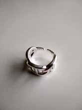 Foxanry-anillos de fiesta de Plata de Ley 925, cadena Simple hueca, Cruz, geométrica, diseño creativo hecho a mano, regalos de joyería para novia