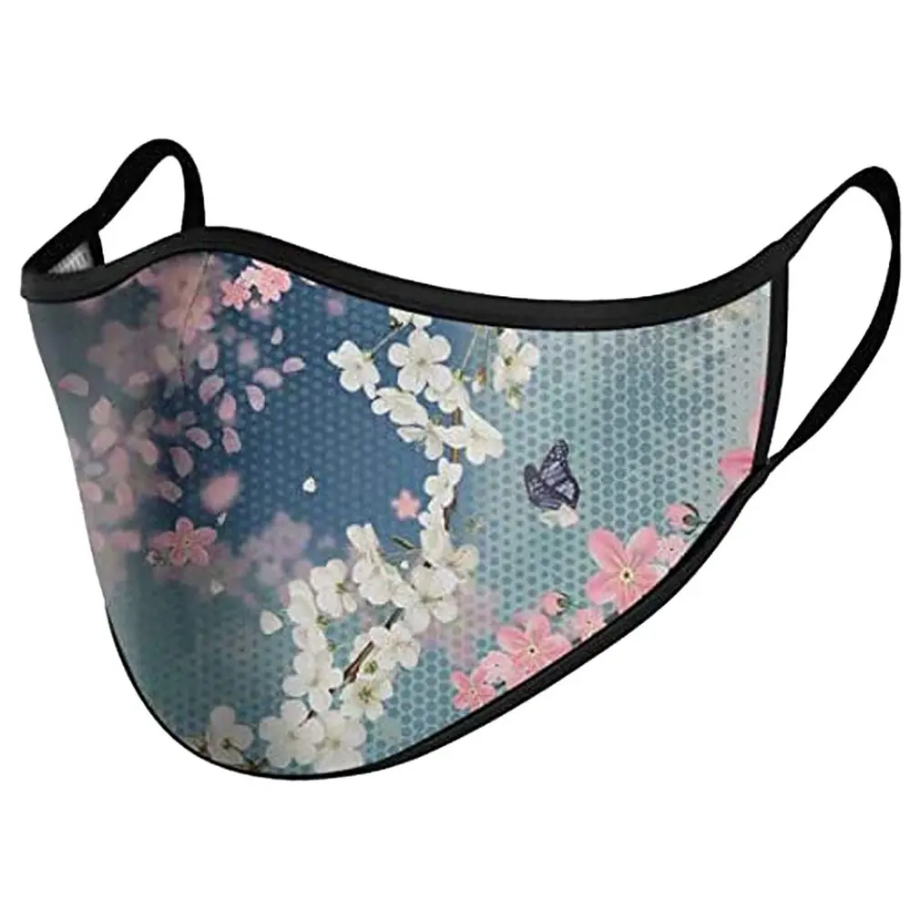 Face Mask Dust-Proof Protective Mask Adult Children Washable Adjustable Cloth Mask Hanging Ear 3D Pattern Comfortable Fit